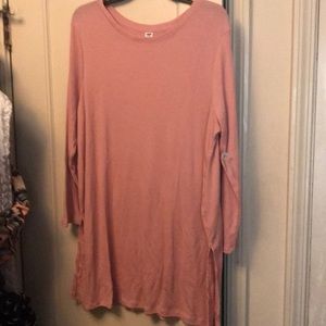 Pink ribbed tunic